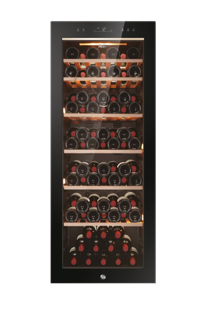 Ftohës i verës Wine Bank Seria 50 e pavarur, 1 zonë, 84 shishe, ndriçim LED, Klasa G, L x H x I (mm) 497x585x1270