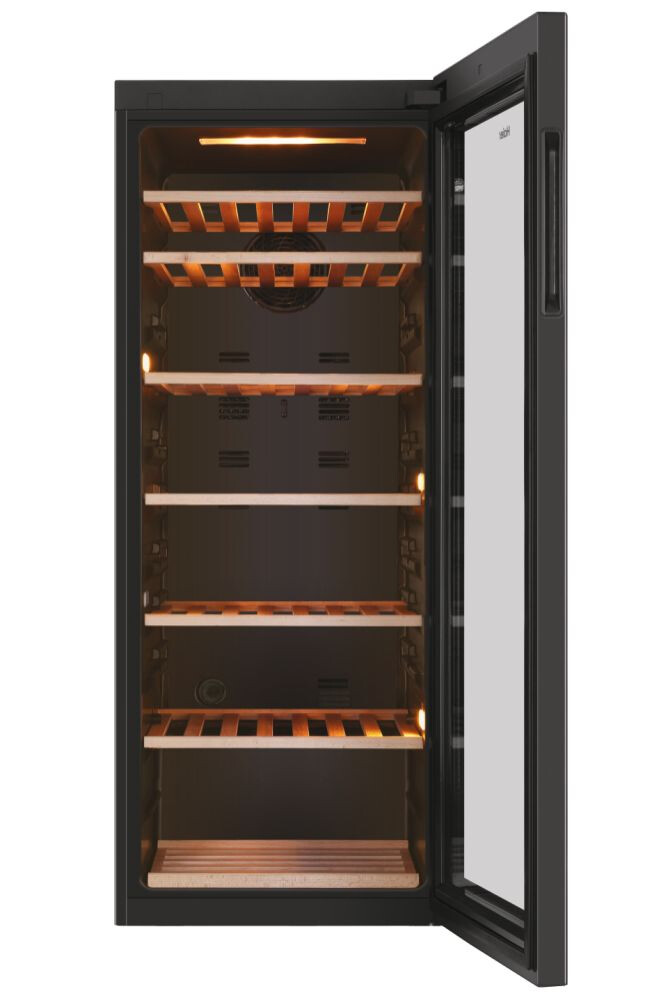 Ftohës i verës Wine Bank Seria 50 e pavarur, 1 zonë, 84 shishe, ndriçim LED, Klasa G, L x H x I (mm) 497x585x1270