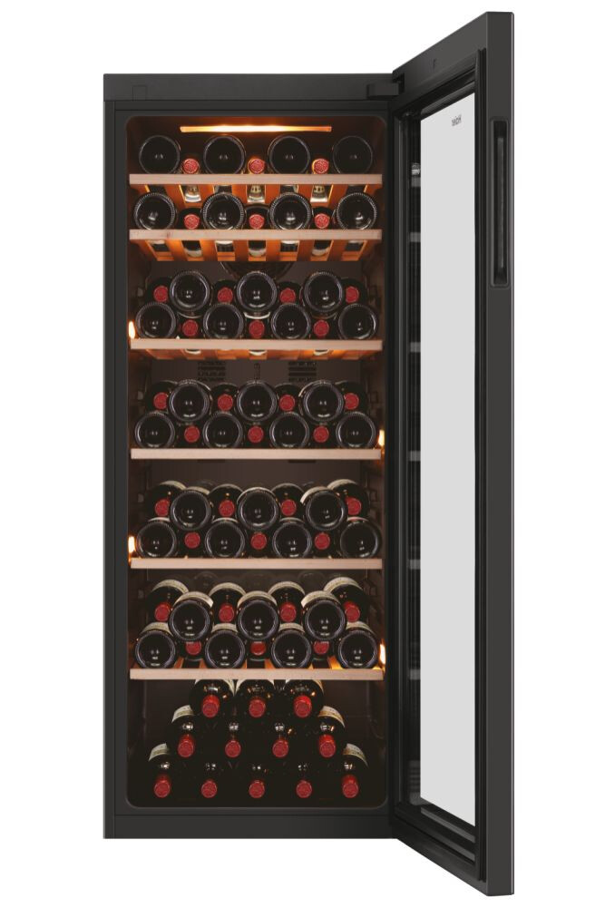 Ftohës i verës Wine Bank Seria 50 e pavarur, 1 zonë, 84 shishe, ndriçim LED, Klasa G, L x H x I (mm) 497x585x1270