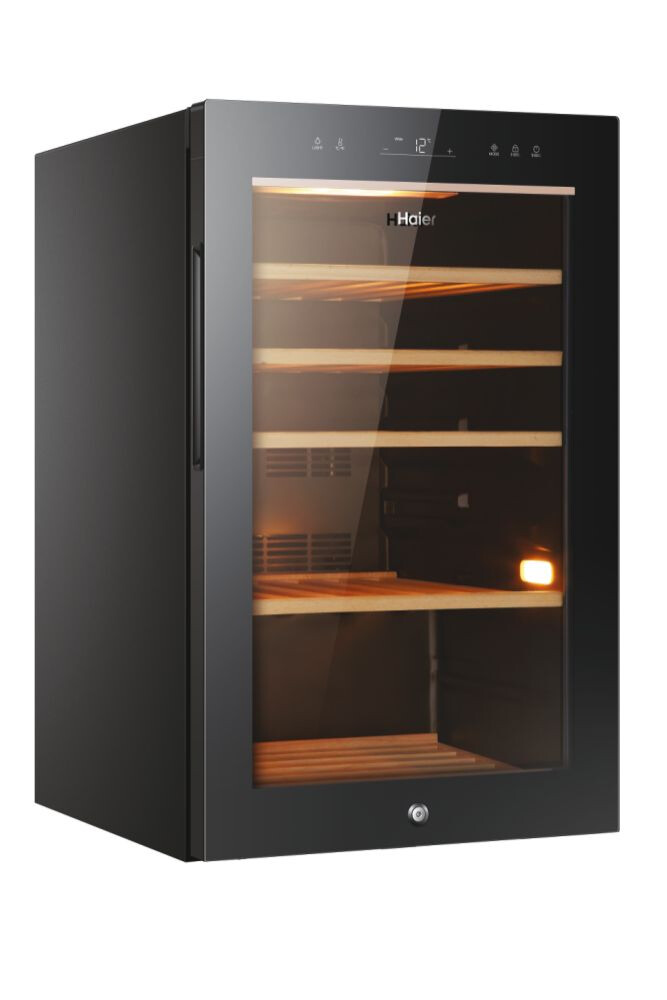 Ftohës i verës Haier HWS49GA Wine Bank 50 Series 5, 1 zonë, 49 shishe, ndriçim LED, Klasi F, L x H x I (mm) 497x585x820