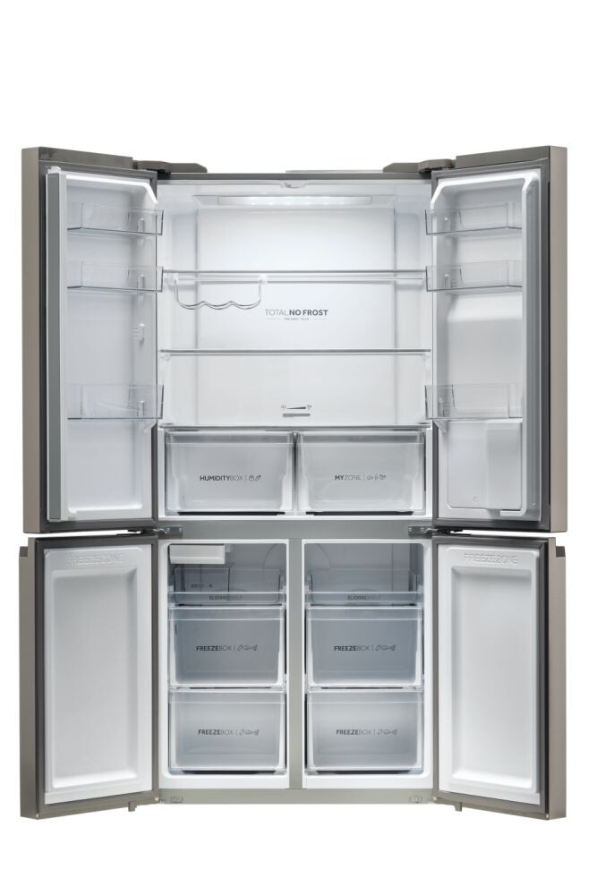 Kubike me shumë dyer 90 Haier HTF-520IP7 Seria 5 e pavarur, 4 dyer, pa ngricë, ndriçim LED, klasi F, platinum Inox, L x H x I (mm) 908x648x1900