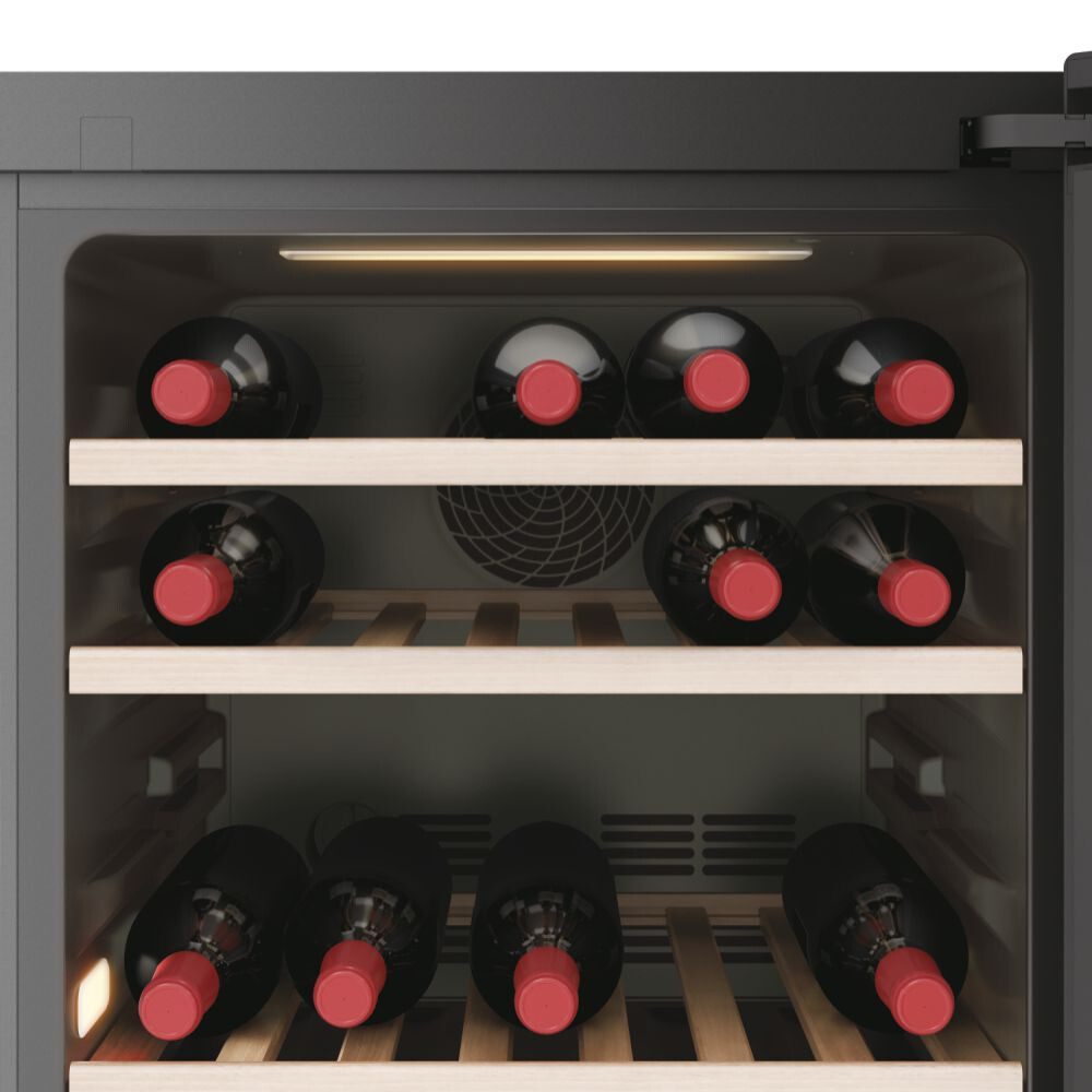 Ftohës i verës Wine Bank Seria 50, i pavarur, 2 zona, 77 shishe, ndriçim LED, Klasa G, L x H x I (mm) 497x585x1270