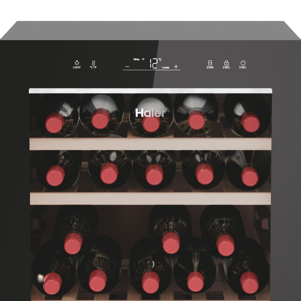 Ftohës i verës Wine Bank Seria 50, i pavarur, 2 zona, 77 shishe, ndriçim LED, Klasa G, L x H x I (mm) 497x585x1270