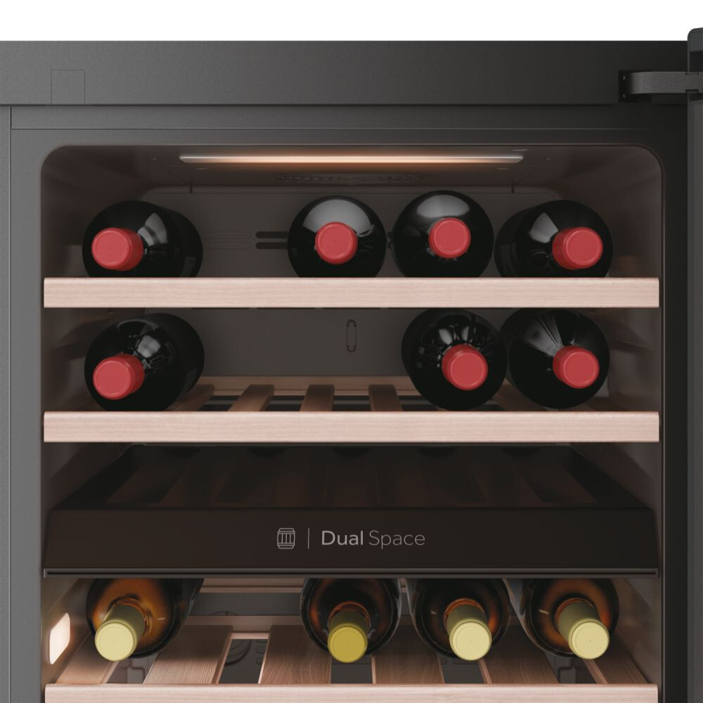 Ftohës i verës Wine Bank Seria 50, i pavarur, 2 zona, 42 shishe, ndriçim LED, klasi G, L x H x I (mm) 497x585x820