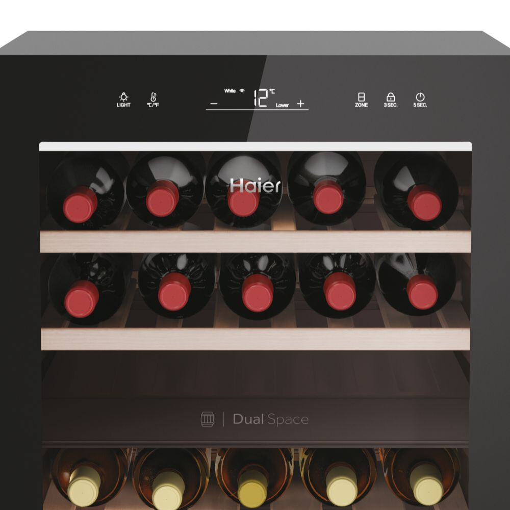 Ftohës i verës Wine Bank Seria 50, i pavarur, 2 zona, 42 shishe, ndriçim LED, klasi G, L x H x I (mm) 497x585x820