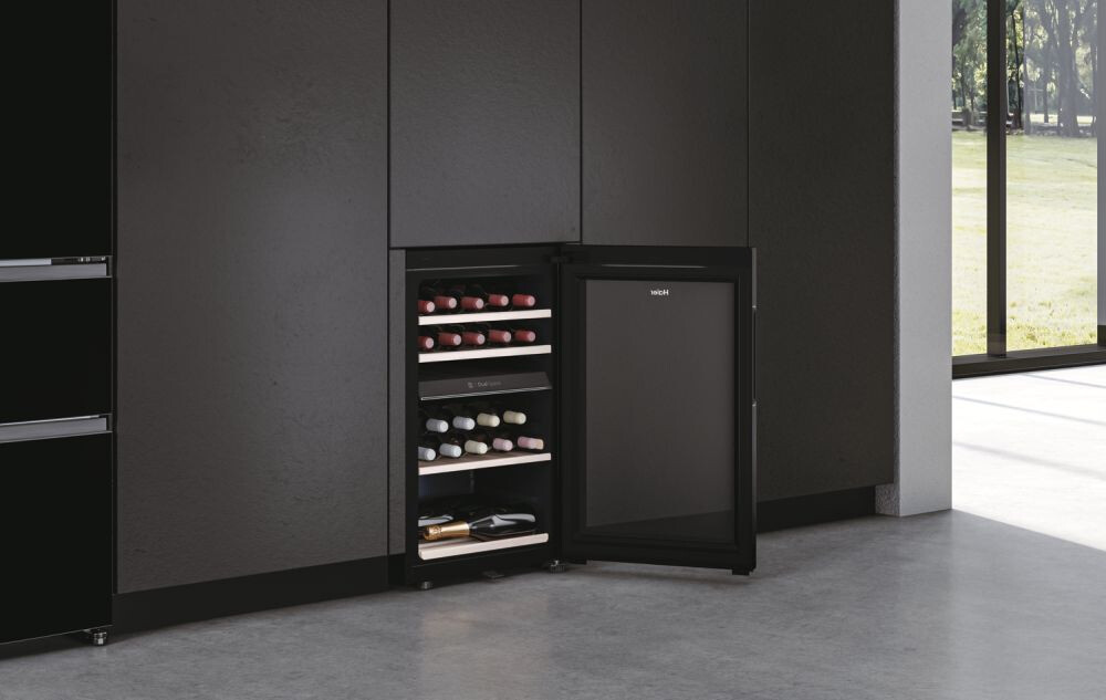 Ftohës i verës Wine Bank Seria 50, i pavarur, 2 zona, 42 shishe, ndriçim LED, klasi G, L x H x I (mm) 497x585x820