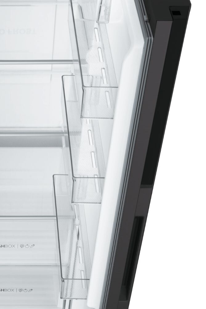 Krah për krah Haier HSR3918ENPB SBS 90 Seria 3, pa ngricë, Ndriçim LED, Klasa E, E zezë, L x H x L (mm) 908x647x1775