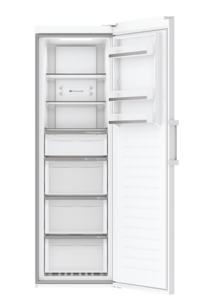 Frigorifer me 1 derë Haier H3R-330WNA 1D 60 Seria 7 i pavarur, Pa ngricë, Jo, Ndriçim standard, Klasa A, E bardhë, L x H x I (mm) 595x675x1910