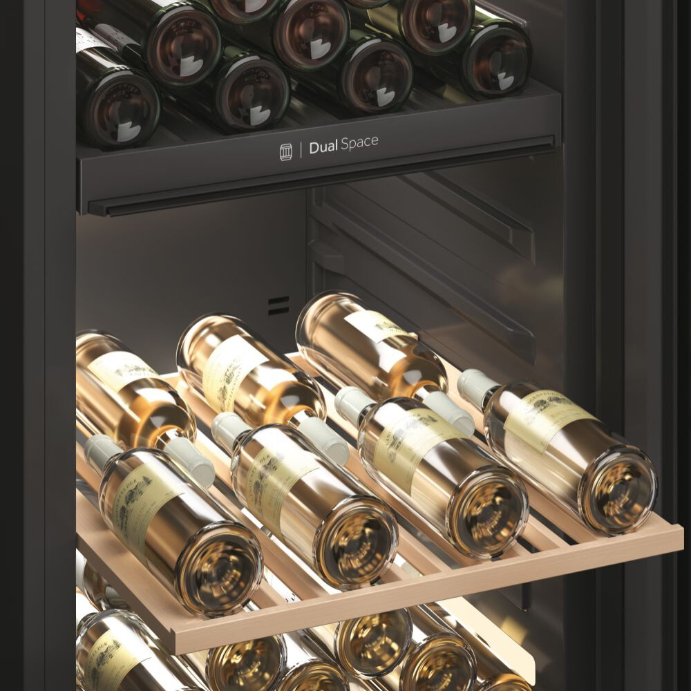 Ftohës i verës Wine Bank 60 Seria 7, i pavarur, 2 zona, 236 shishe, ndriçim LED, Klasa G, L x H x I (mm) 597x714x1900