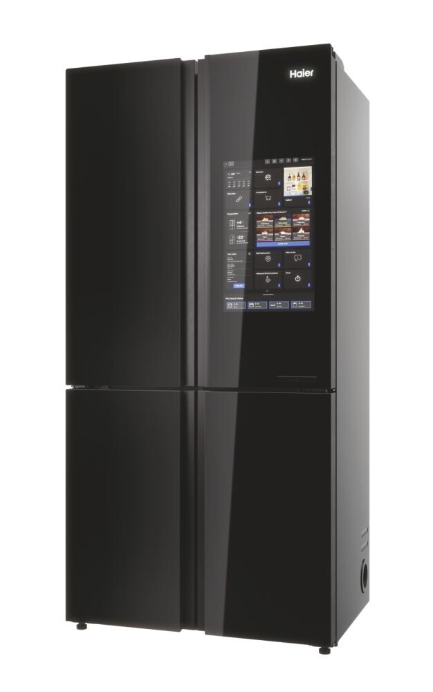 Krah për krah Haier HCW9919FSGB Seria 9 e pavarur, me 4 dyer, pa ngricë, ndriçim LED, klasi F, i zi, L x H x I (mm) 905x697x1900