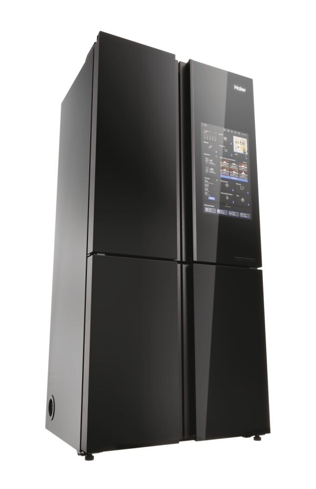 Krah për krah Haier HCW9919FSGB Seria 9 e pavarur, me 4 dyer, pa ngricë, ndriçim LED, klasi F, i zi, L x H x I (mm) 905x697x1900