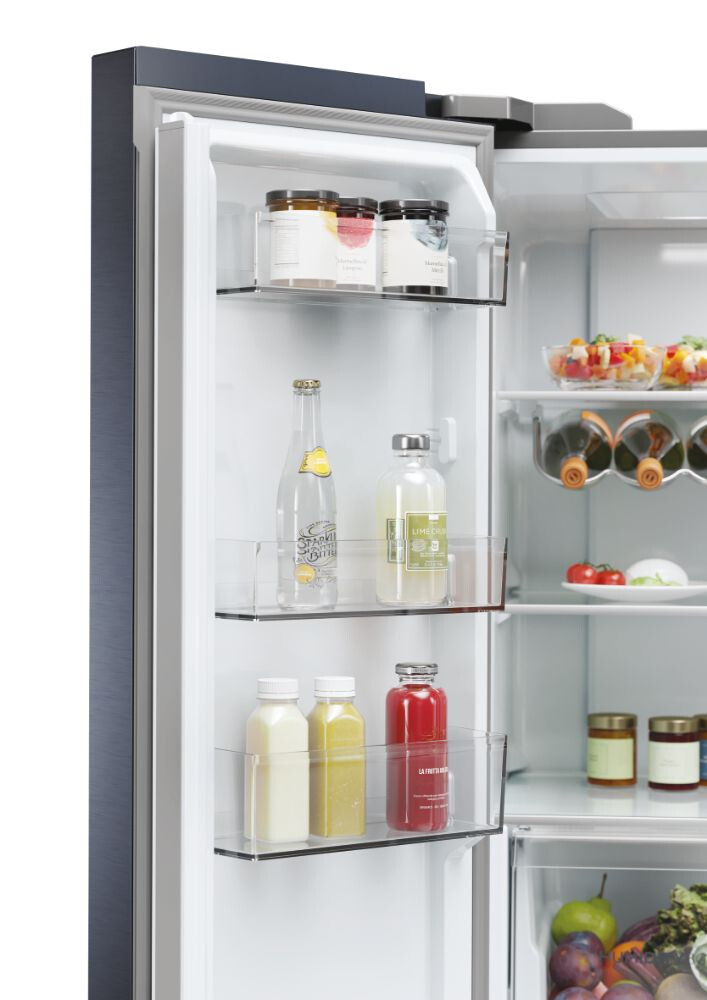 Ftohes me shumë dyer 90 Haier HCR5919ENMB Seria 5 e pavarur, 4 dyer, pa ngricë, ndriçim LED, klasi E, e zezë e krehur, L x H x I (mm) 908x648x1900