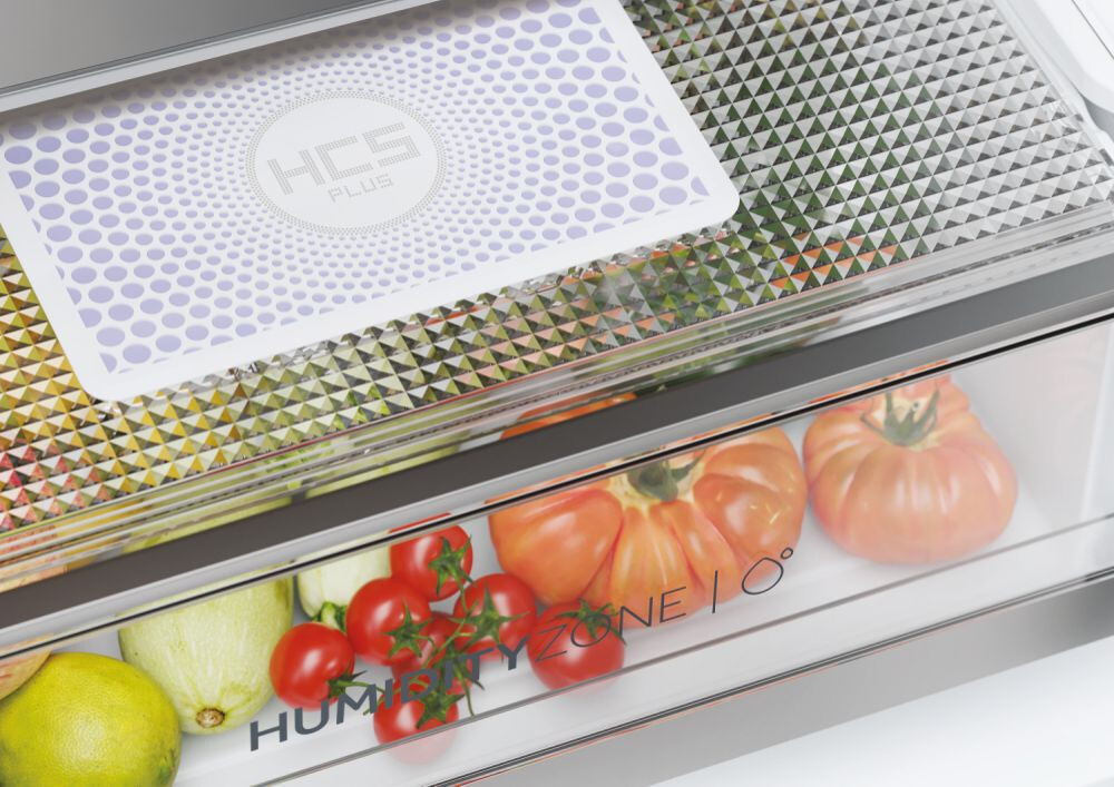 Frigorifer Haier HDW5620CNPD, 2D 60 Seria 5 i pavarur, 2 dyer, Pa ngricë, ndriçim LED, Klasi C, Argjend, L x H x I (mm) 595x658x2000