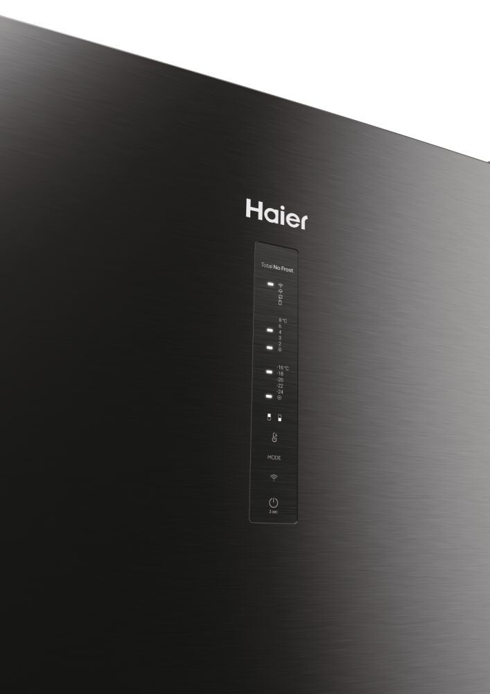 Frigorifer Haier HDW5620CNPD, 2D 60 Seria 5 i pavarur, 2 dyer, Pa ngricë, ndriçim LED, Klasi C, Argjend, L x H x I (mm) 595x658x2000
