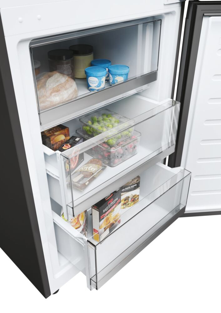 Frigorifer Haier HDW5620CNPD, 2D 60 Seria 5 i pavarur, 2 dyer, Pa ngricë, ndriçim LED, Klasi C, Argjend, L x H x I (mm) 595x658x2000