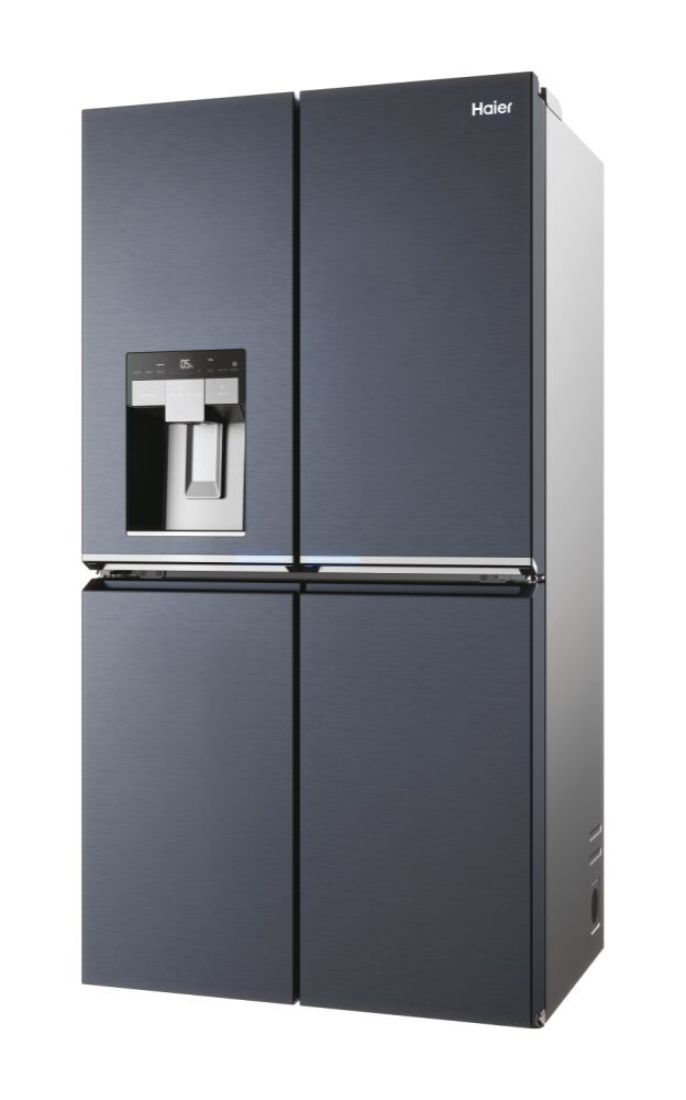 Me shumë dyer të pavarur Haier HCR7918EIMB, 4 dyer, pa ngricë, Ndriçim LED, Klasi E, E zezë e krehur, L x H x I (mm) 908x750x1775