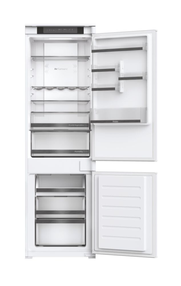 Frigorifer i integruar HAIER HBW5518E, 2 dyer, pa ngricë, ndriçim LED, klasi E, i bardhë, L x H x I (mm) 540x545x1772