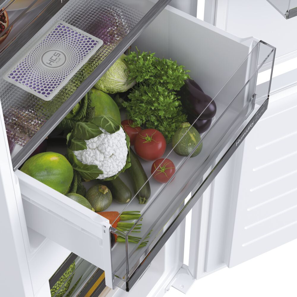 Frigorifer i integruar HAIER HBW5518E, 2 dyer, pa ngricë, ndriçim LED, klasi E, i bardhë, L x H x I (mm) 540x545x1772