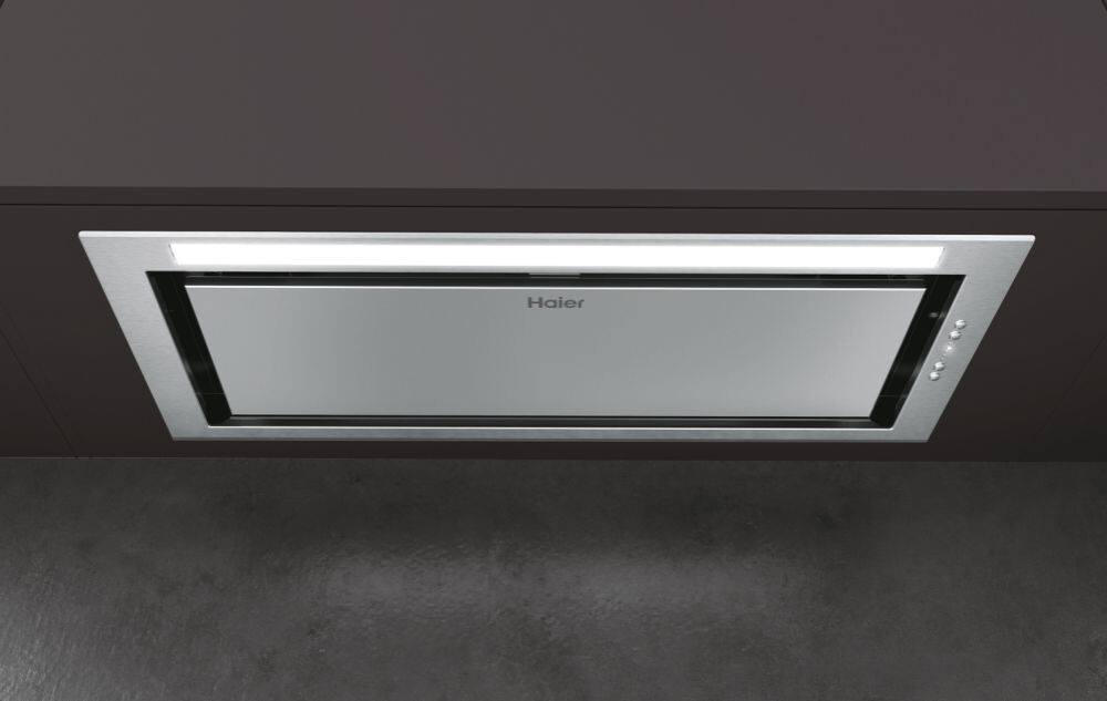 Aspirator i integruar Haier HAPY72ES6X, kontroll elektronik, klasi B,  inox, L x H x I (mm) 714x283x303