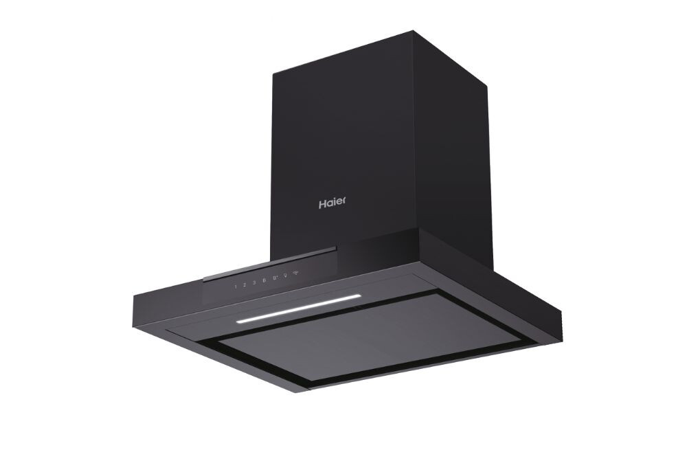 Aspirator muri Haier HATS6DS46BWIFI, Kontroll me prekje, 5 shpejtësi, Klasa A+, E zezë, L x H x L (mm) 600x504x1027