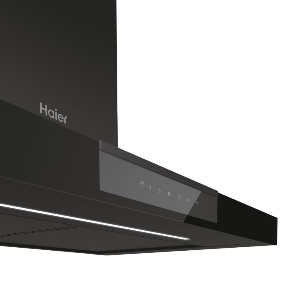 Aspirator muri HAIER HATS9DS46BWIFI, Kontroll me prekje, 5 shpejtësi, Klasa A+, E zezë, L x H x L (mm) 900x504x1027