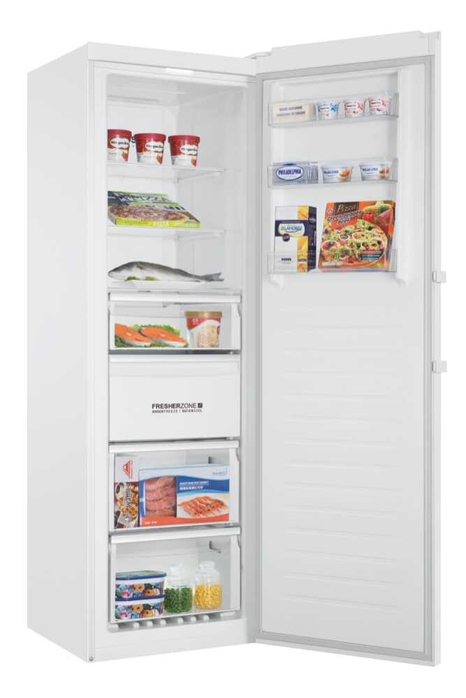 Ngrirës i drejtë Haier H3F-320WTAAU1 Instaswitch i pavarur, Totali pa ngrirje, 330 L, 4 sirtarë, butona me prekje të buta ControlVision plus informacion LED, Klasa D, L x H x I (mm) 595x675x1905