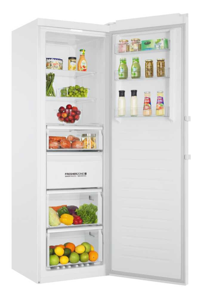 Ngrirës i drejtë Haier H3F-320WTAAU1 Instaswitch i pavarur, Totali pa ngrirje, 330 L, 4 sirtarë, butona me prekje të buta ControlVision plus informacion LED, Klasa D, L x H x I (mm) 595x675x1905