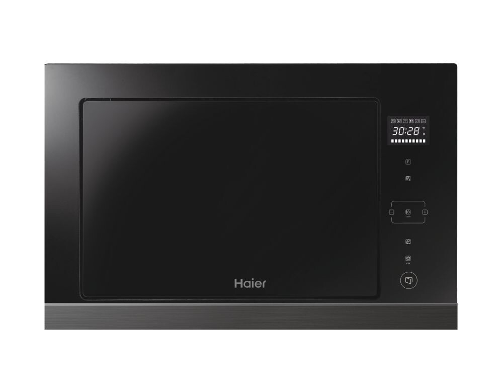 Furrë me mikrovalë të integruar Haier HOR38G5FT, Seria 4, Mikrovalë + Grill, 28 litra, E zezë