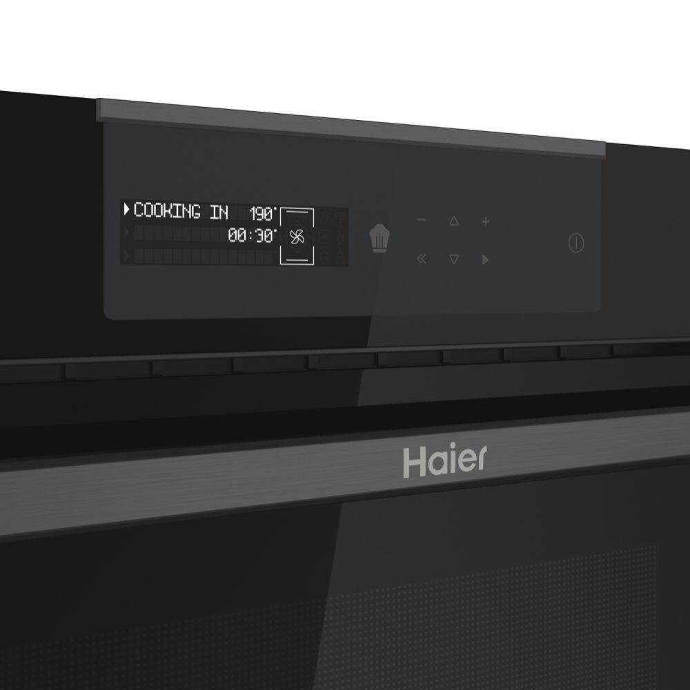 Furrë elektrike e kombinuar me mikrovalë Haier HWO45NB4B0B1, I-Message Compact Series 4, 34 litra, E zezë