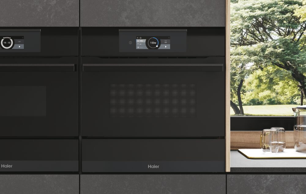 Furrë e kombinuar e integruar me mikrovalë Haier HWO45NB6T0B1, I-Touch Compact Series 6, Microvale - Combi, 34 litra, E zezë