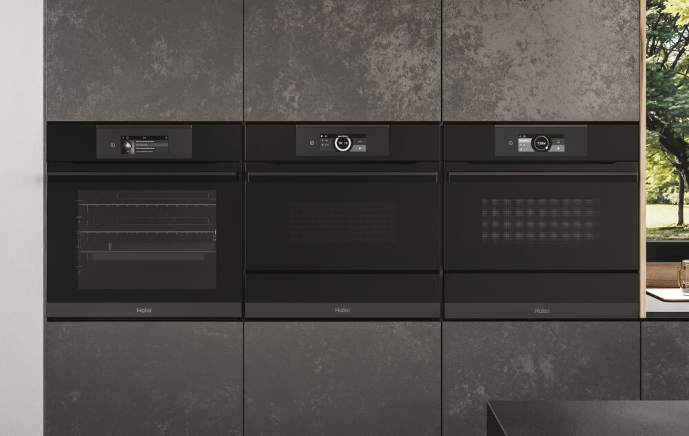 Furrë e kombinuar e integruar me mikrovalë Haier HWO45NB6T0B1, I-Touch Compact Series 6, Microvale - Combi, 34 litra, E zezë