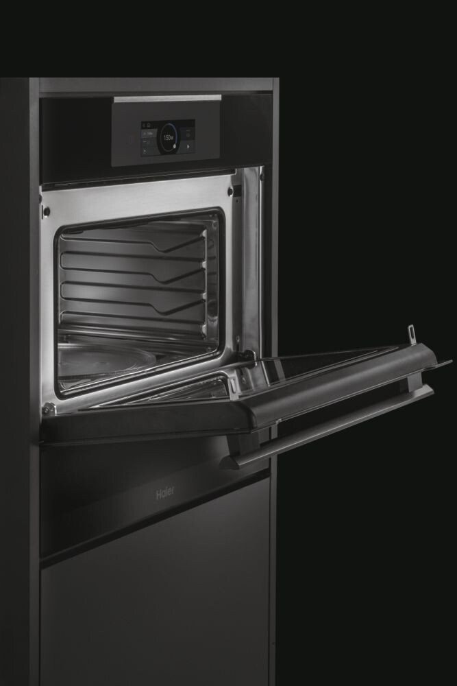 Furrë e kombinuar e integruar me mikrovalë Haier HWO45NB6T0B1, I-Touch Compact Series 6, Microvale - Combi, 34 litra, E zezë