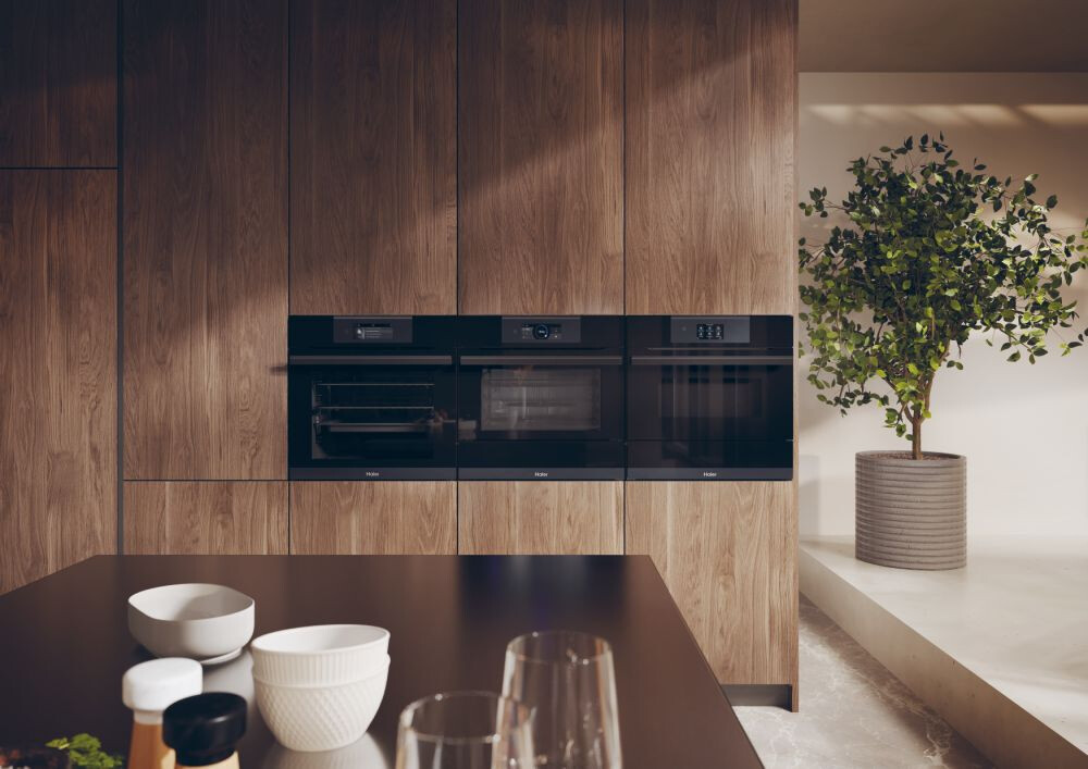 Furrë e kombinuar e integruar me mikrovalë Haier HWO45NB6T0B1, I-Touch Compact Series 6, Microvale - Combi, 34 litra, E zezë