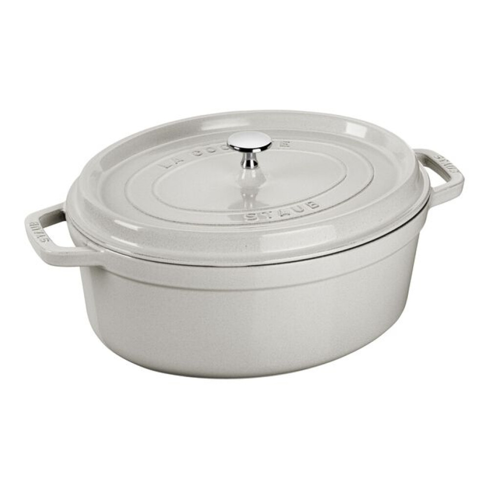 Tenxhere (Cocotte) 27 cm, ovale, ngjyra Trufë e Bardhë, prej hekuri të castuar - Zwilling