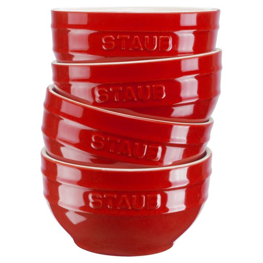 Set tasash, diametër 12 cm, 4 copë, ngjyrë e kuqe qershie, prej qeramike - Zwilling