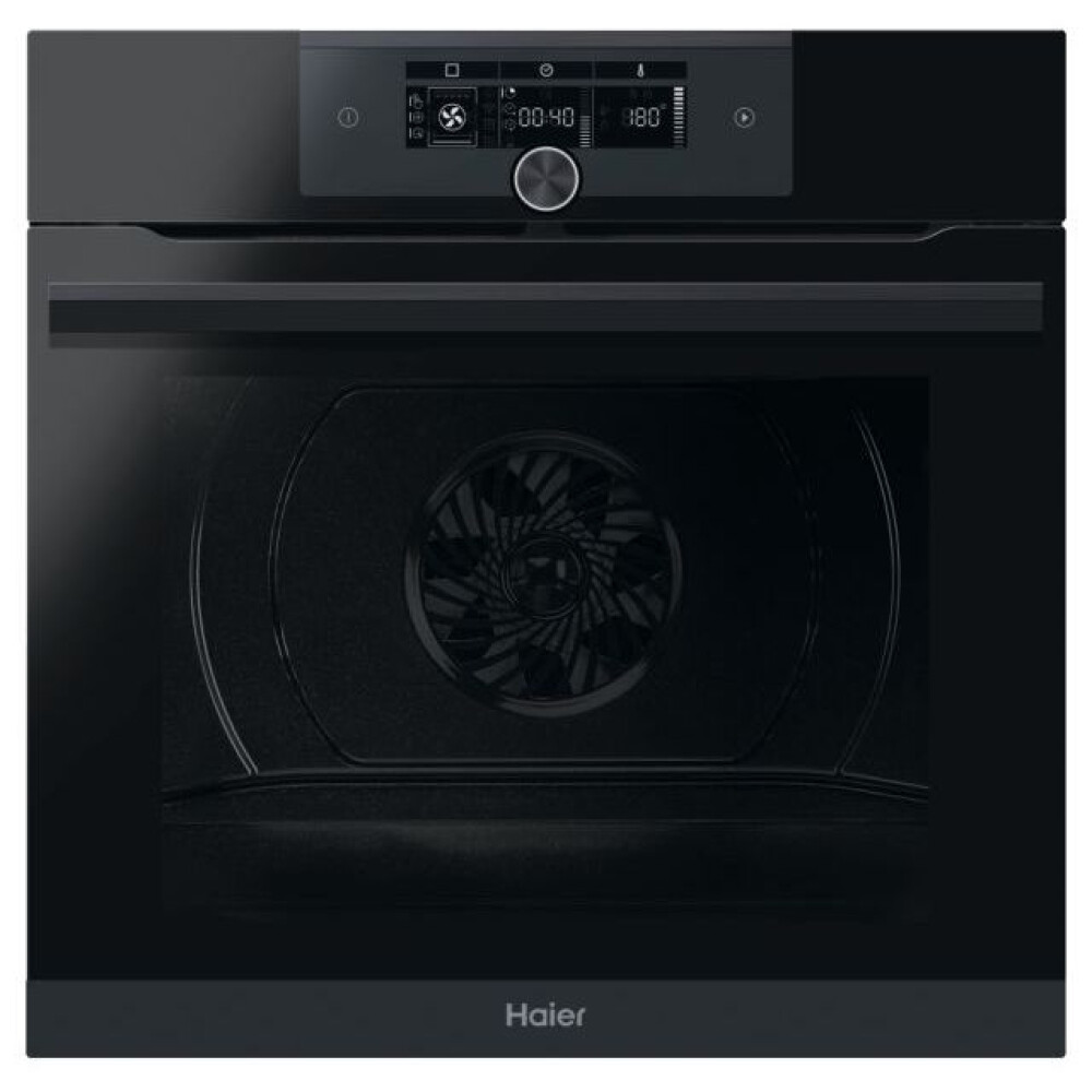 Furrë e integruar Haier HWO60SM6F5BH, Seria I-Turn 6 me shumë nivele, 70 litra, e, Klasi A+, E zezë