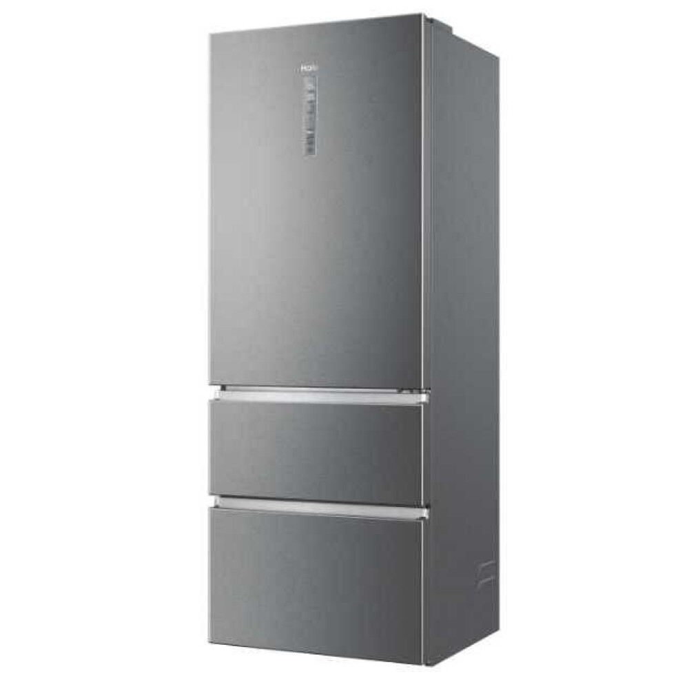 Frigorifer Haier A3FE743CPJ, 3D 70 Seria 3 I pavarur, 3 dyer, Pa ngrica, Ndriçim LED, Klasi E, Platinum Inox, L x H x I (mm) 700x675x1906