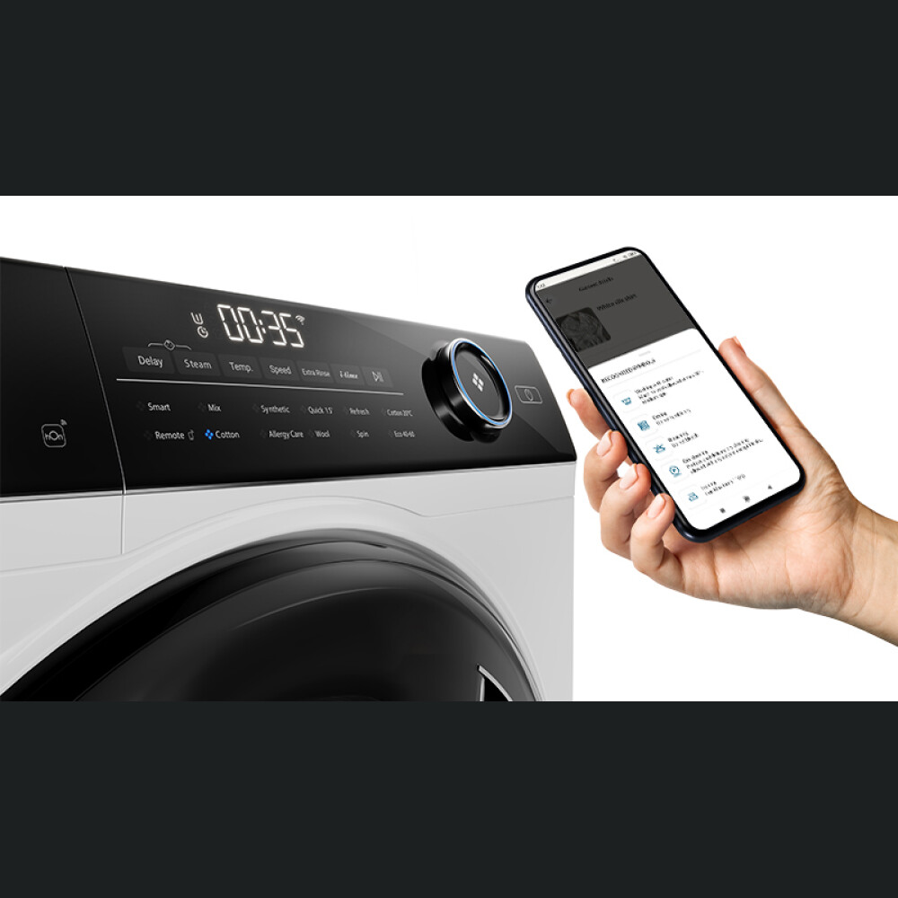 Rrobalarëse Haier HW120G-B14979U1S, I-Pro Series 7 Plus e pa inkorporuar, 12 kg, 1400 RPM, Motor me lëvizje direkte, Klasa A, E bardhë, 14 programe, L x H x L (cm) 60x69x85