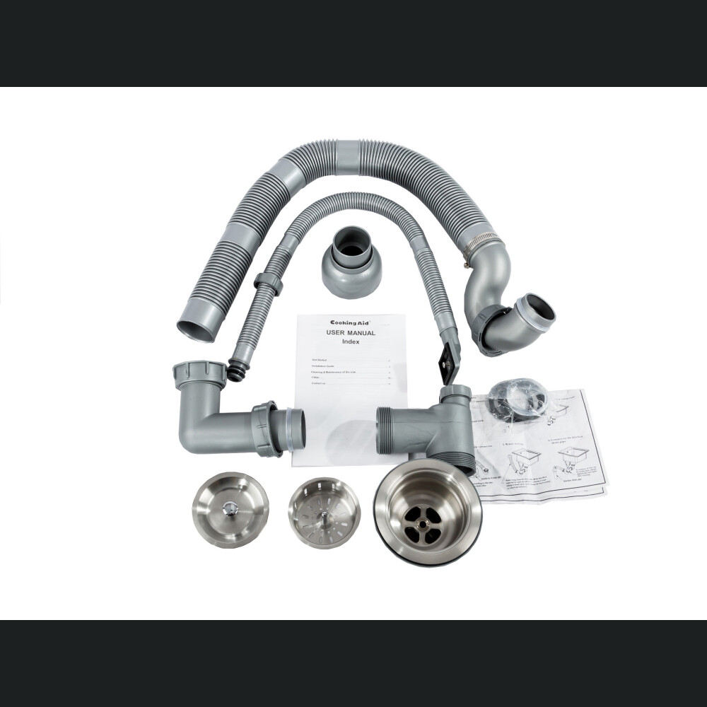 CookingAid HERA MINI lavaman kuzhine inox me shpërndarës detergjenti + aksesorë montimi