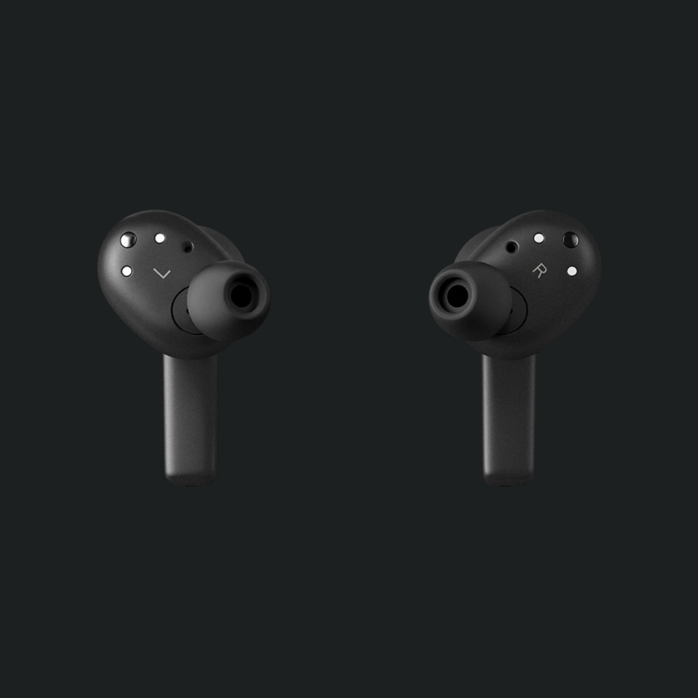Kufje pa tel Bang & Olufsen Beoplay EX në vesh, anulim adaptiv i zhurmës, antracit i zi