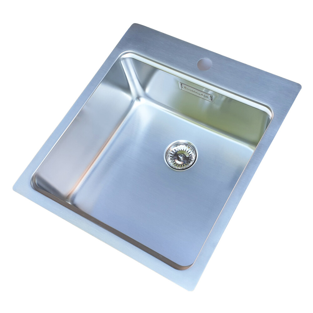 Lavaman kuzhine CookingAid UNA 46  inox + Bonus: Kundër grirës ABS i kthyeshëm në kullues enësh + aksesorë montimi