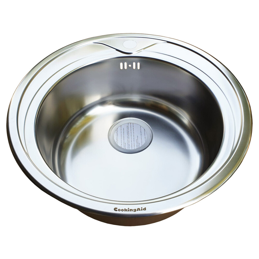 Lavaman kuzhine  inox CookingAid PIO REDONDO PL Finim i rrumbullakët SATIN + aksesorë instalimi