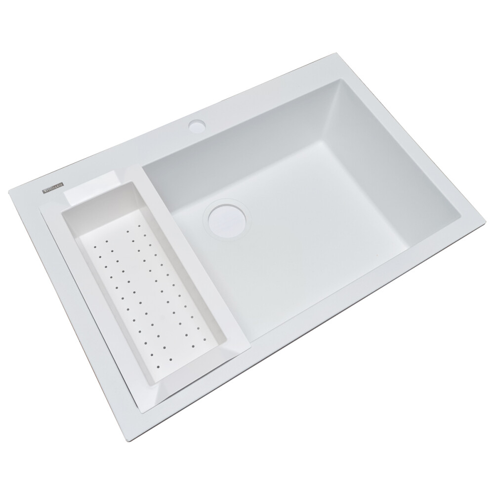 Lavaman kuzhine graniti CookingAid Cube ON7610 Alba / Polar White me montim ne banak + aksesore montimi