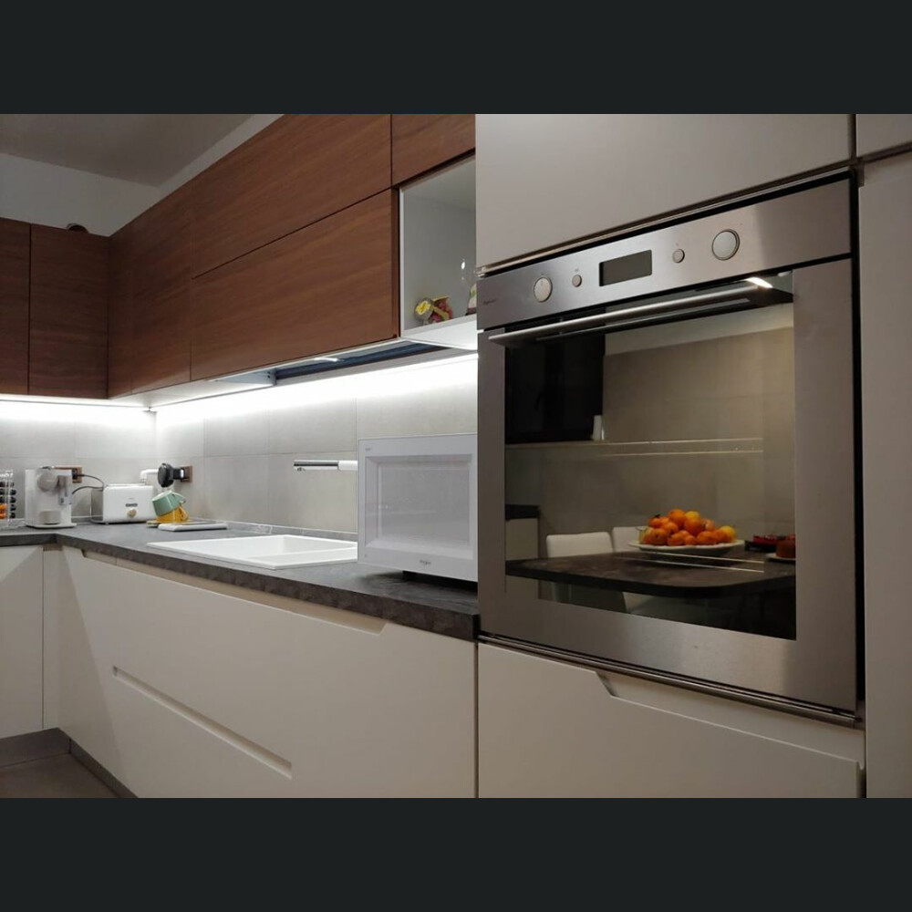 Lavaman i dyfishtë kuzhine graniti me 2 tasa CookingAid Cube ON8620 White / Polar White + aksesorë instalimi