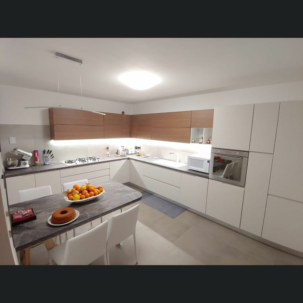 Lavaman i dyfishtë kuzhine graniti me 2 tasa CookingAid Cube ON8620 White / Polar White + aksesorë instalimi