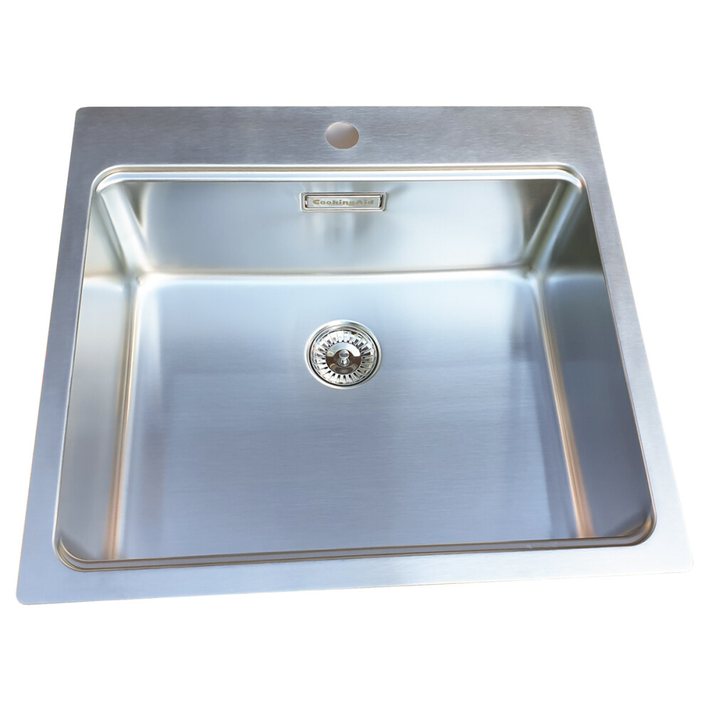 Lavaman kuzhine CookingAid UNA 57 inox me EASY DRAINER + Bonus: kundrejt grirës ABS i kthyeshëm në kullues enësh + aksesorë montimi