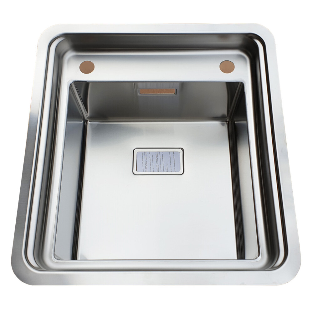 CookingAid VISION 40 lavaman kuzhine  inox me rubinet të integruar teleskopik, grirëse xhami të kalitur + pajisje montimi ideale për montim nën