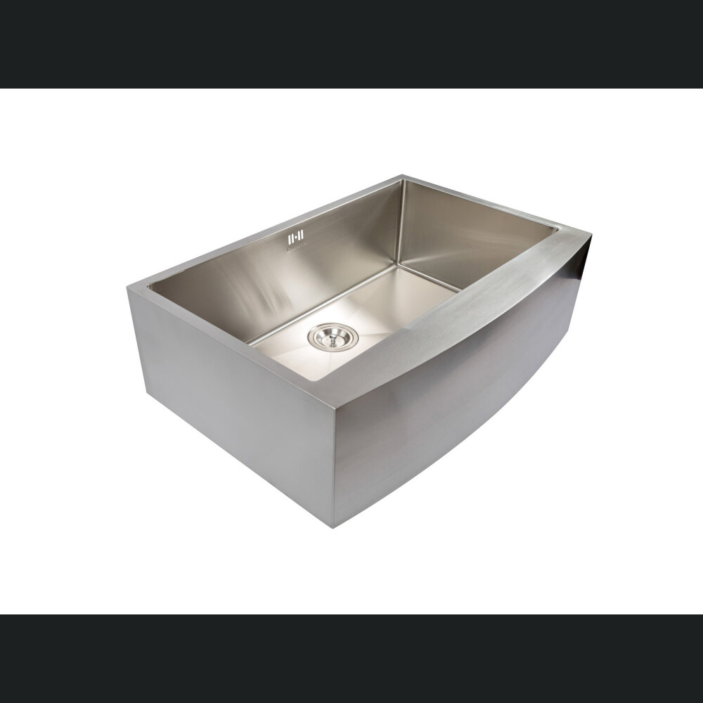 Lavaman kuzhine  inox me ballë të dukshme Përparëse CookingAid FARMHOUSE E madhe me kullues enësh/makaronash/frutash, skarë rrokullisje u inox, shpërndarës sapuni + aksesorë