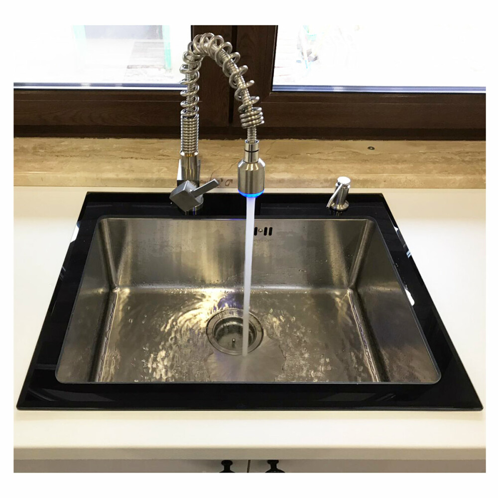 CookingAid GLAS I ZI I Zi Lavaman kuzhine  inox me gërshërë të personalizuar me xham të kalitur, kullues enësh/makaronash/frutash, skarë rrokullisje u inox,