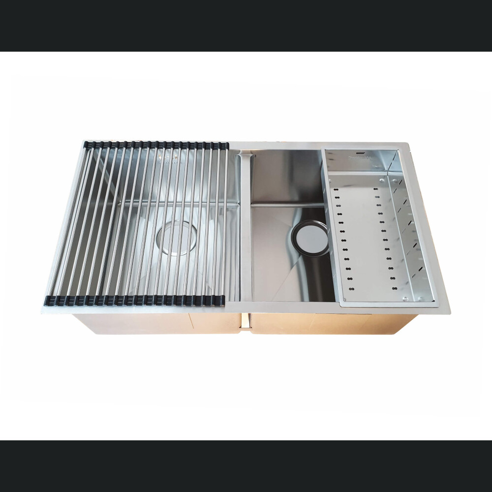 Drainer / Grilë e rrotullueshme prej u inoks për lavamanin multifunksional CookingAid Rollmat
